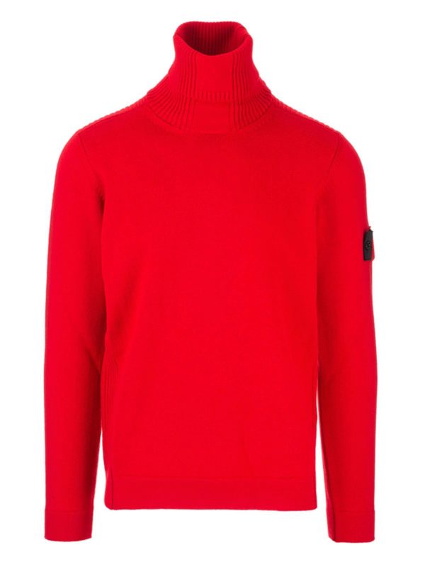 STONE ISLAND: Rollkragenpullover  und Polo-Ausschnitt - Rollkragenpullover - Rot