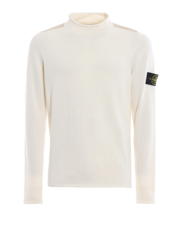 STONE ISLAND: Col roulé & Col polo - Pull Col Roulé - Blanc