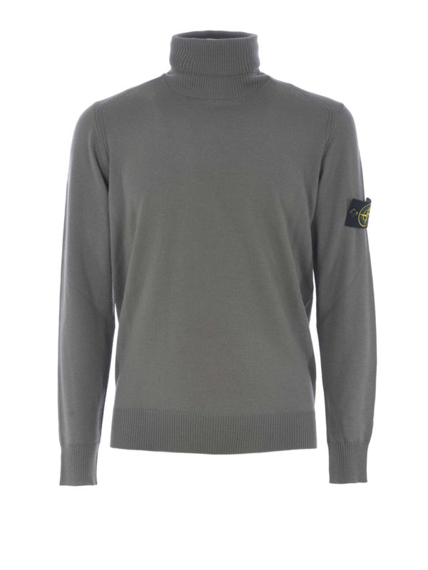 STONE ISLAND: Col roulé & Col polo - Pull Col Roulé - Vert Foncé