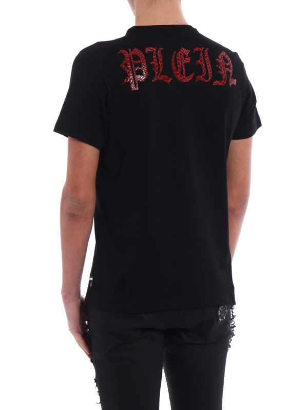 T-shirt in cotone Strass Snake shop online: PHILIPP PLEIN