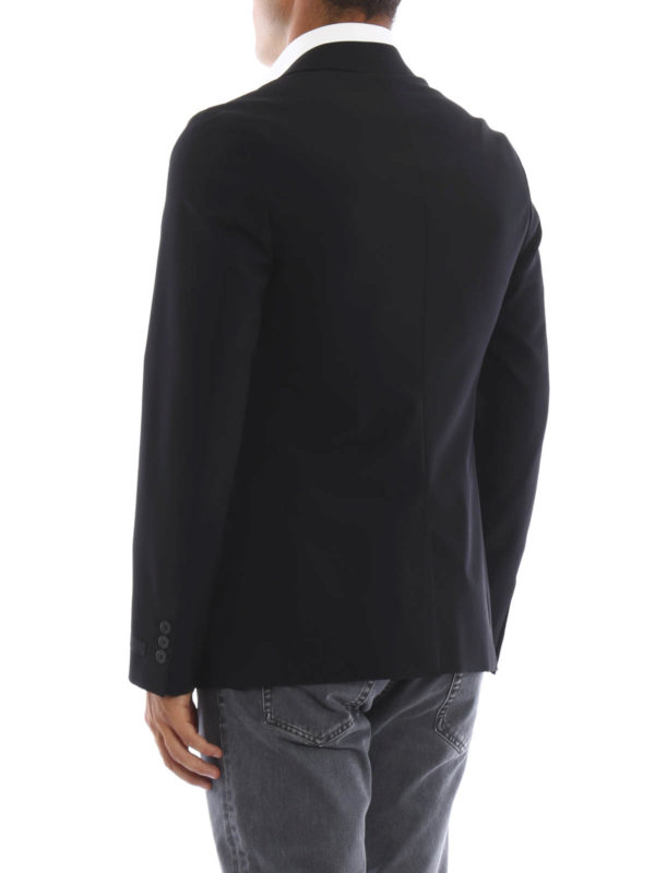Stretch virgin wool formal blazer shop online: PRADA