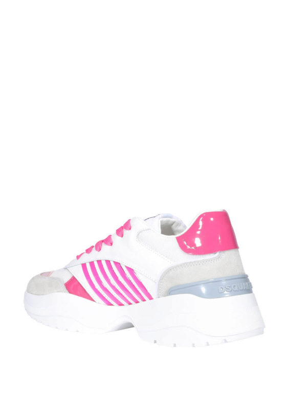Striped chunky sole sneakers shop online: DSQUARED2
