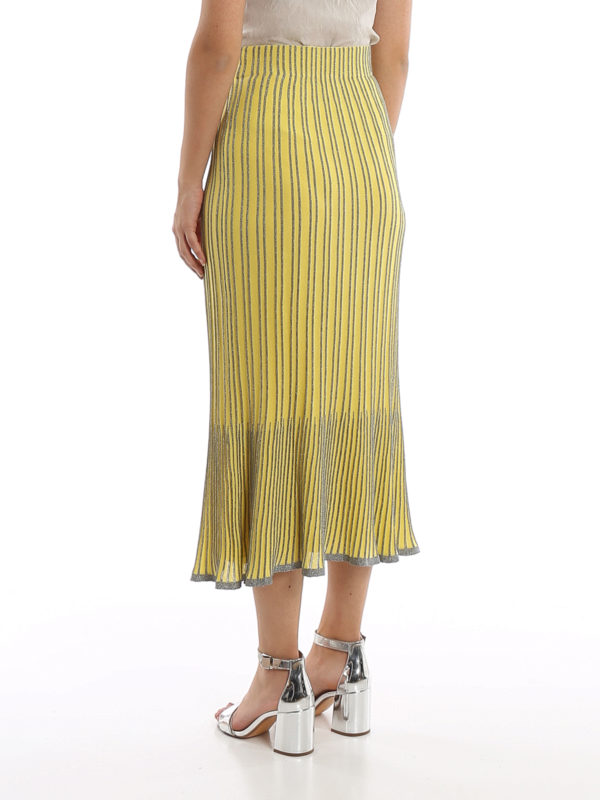 Striped lurex-knit skirt shop online: M MISSONI
