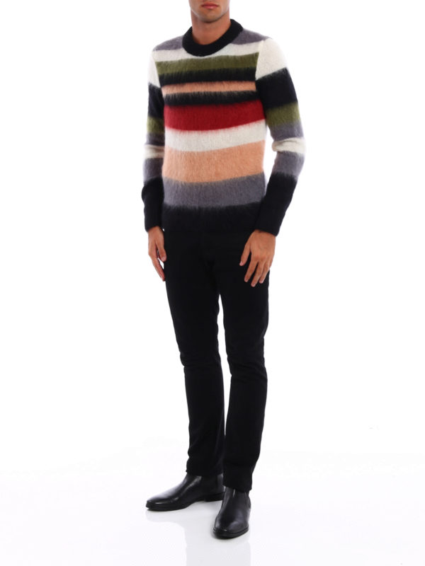 Rundhalspullover - Bunt shop online: SAINT LAURENT