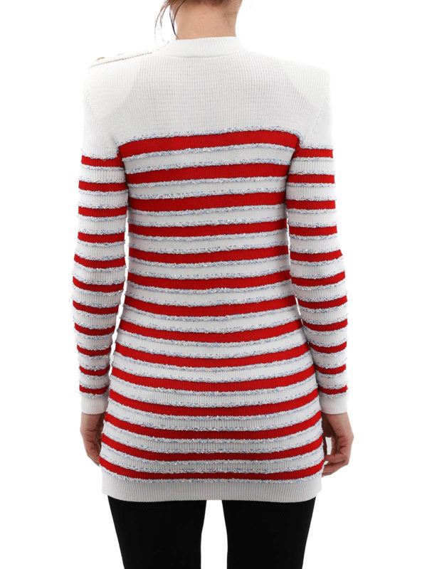 Striped sequin jumper shop online: Balmain