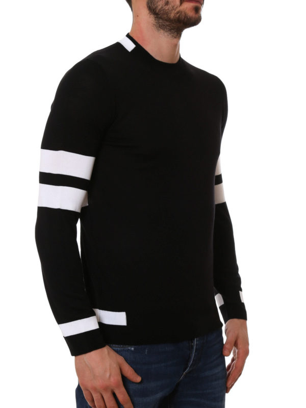 Striped sleeves wool sweater shop online: GIVENCHY