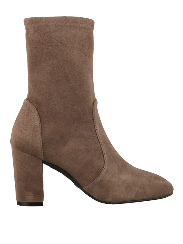 Stuart Weitzman: ankle boots - Yuliana 80 stretch suede booties