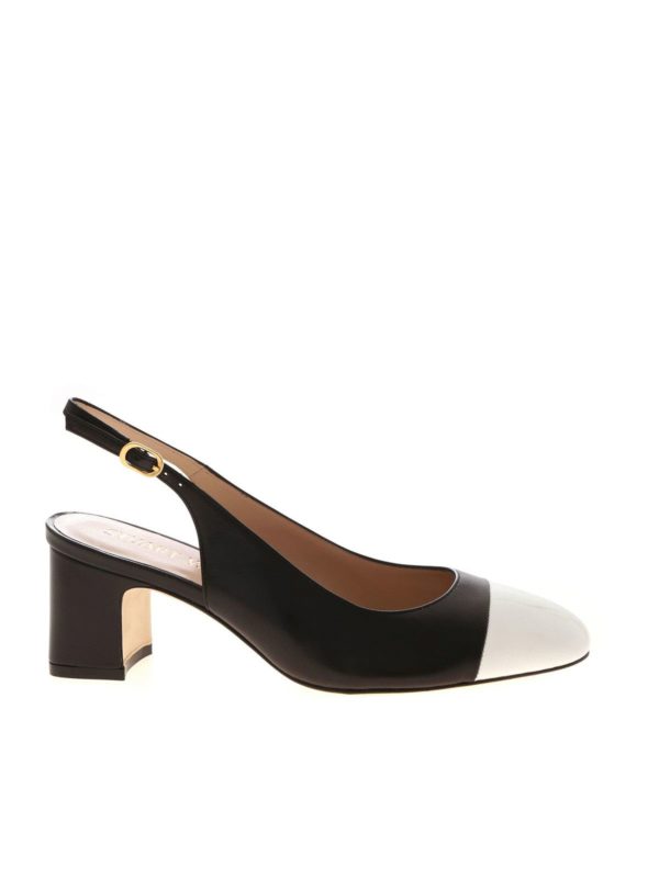 Stuart Weitzman: court shoes - Loraina slingbacks in black and white