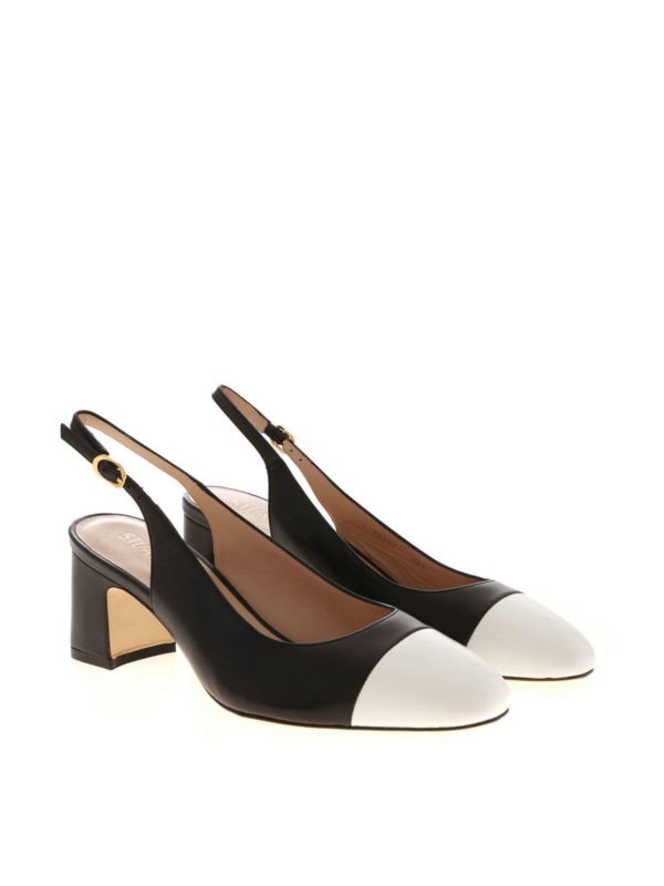 Stuart Weitzman: court shoes online - Loraina slingbacks in black and white