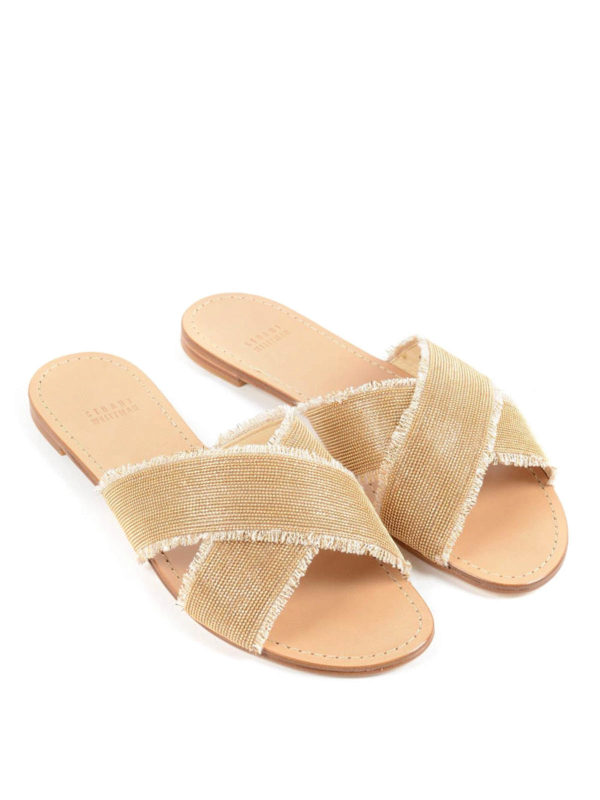 Stuart Weitzman: sandals - Edgeway Chains flat sandals