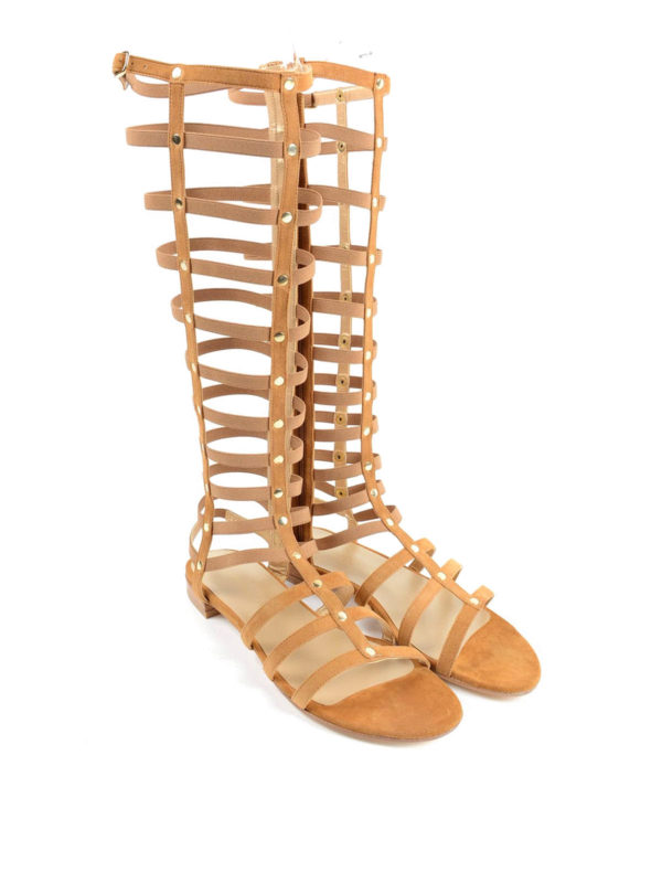 Stuart Weitzman: sandals - Gladiator suede sandals