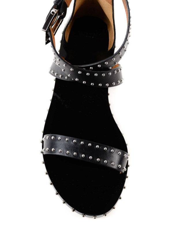 Studded leather flat sandals shop online: GIVENCHY