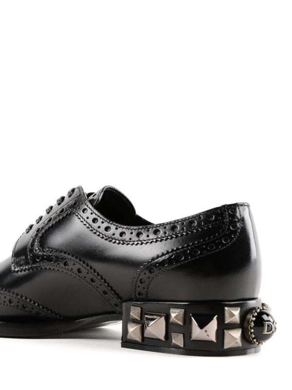 Studden heel brogue shoes shop online: DOLCE & GABBANA