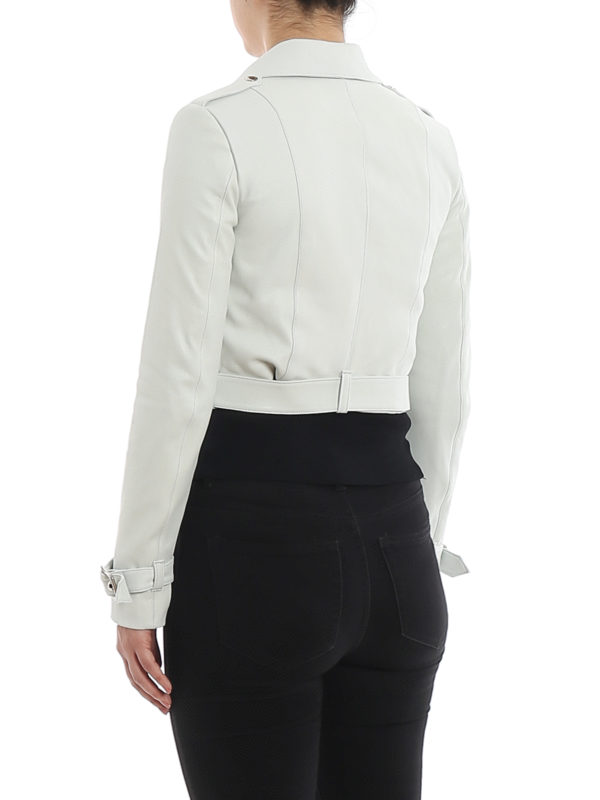 Suede cropped jacket shop online: PATRIZIA PEPE