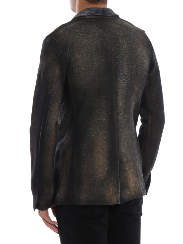 Suede effect gradient wool blend blazer shop online: AVANT-TOI