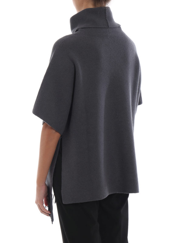 Suede fringe  cashmere and silk blend sweater shop online: FABIANA FILIPPI