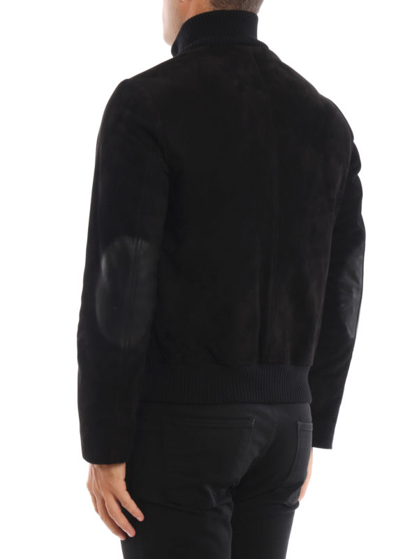 Suede padded jacket shop online: PRADA