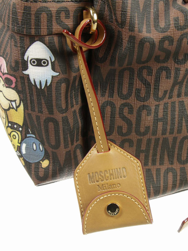 Super Moschino patterned backpack shop online: MOSCHINO COUTURE
