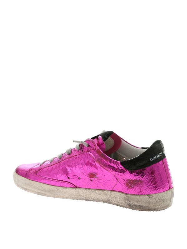 Superstar fuchsia crackle sneakers shop online: GOLDEN GOOSE