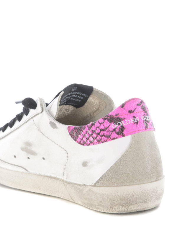 Superstar python printed heel tab sneakers shop online: GOLDEN GOOSE