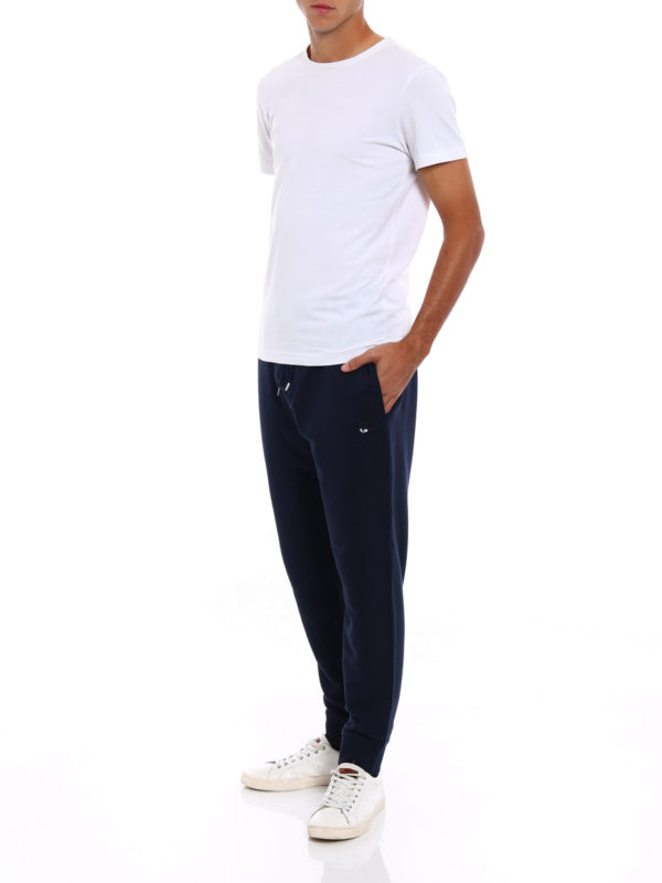 Swallow patch blue sweatpants shop online: MCQ