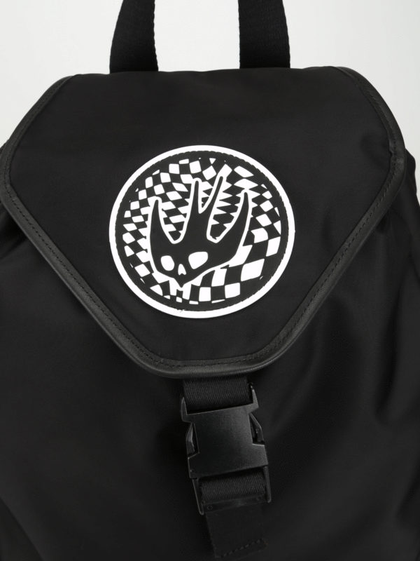 Swallow patch nylon sack backpack shop online: MCQ