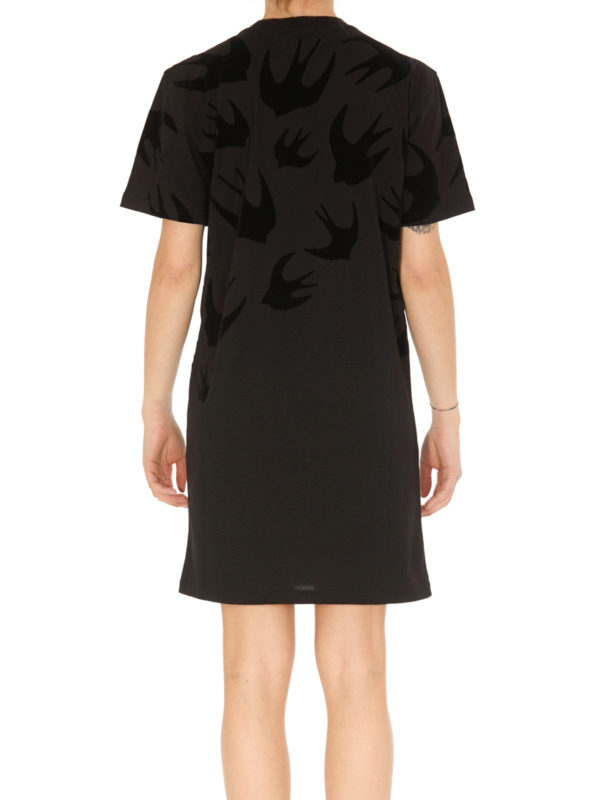 Swallow print T-shirt dress shop online: MCQ