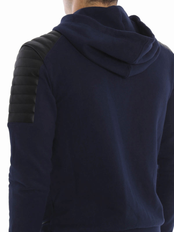 Sweatshirts & Sweaters shop online Hoodie with leather inserts