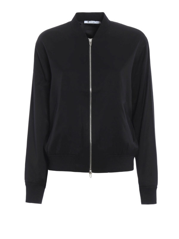 T BY ALEXANDER WANG: bombers - Silk bomber jacket