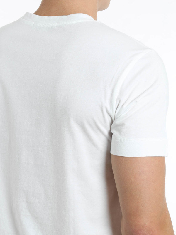 t-shirts shop online V-neck side print t-shirt