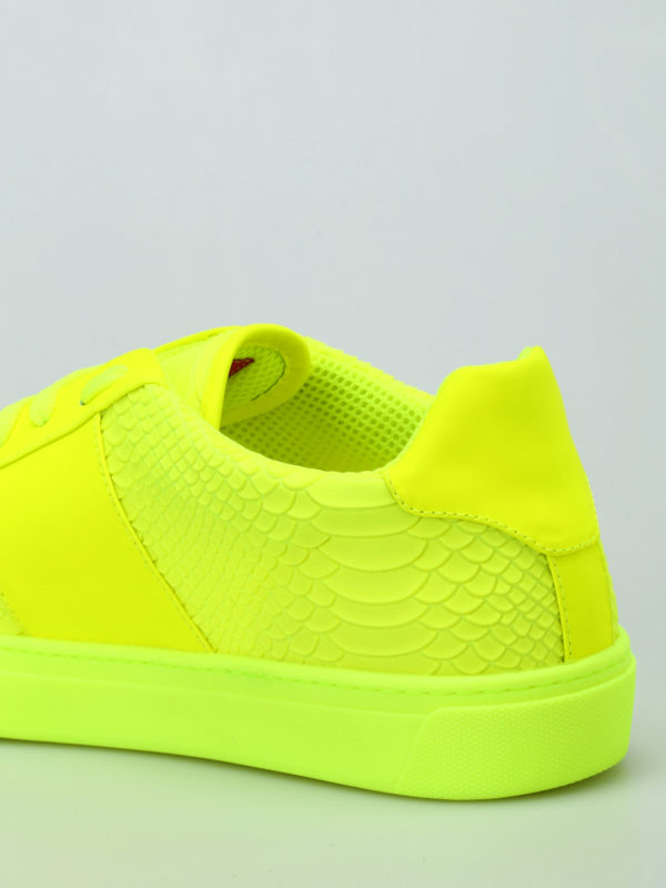 Talk slow fluo yellow sneakers shop online: PHILIPP PLEIN