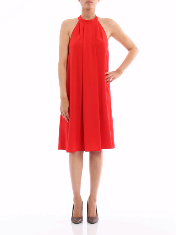 TARA JARMON: knee length dresses online - Chic crepe dress