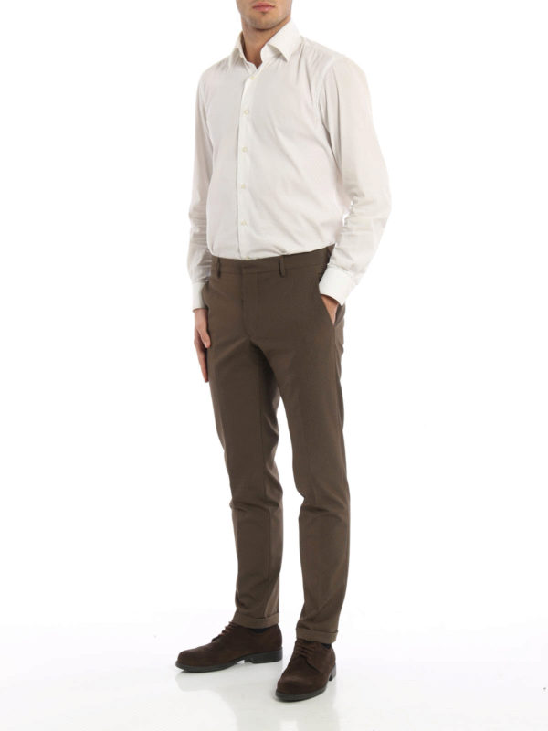 Pantaloni in tessuto tecno stretch shop online: PRADA