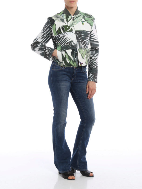 Tema leaf print jacket shop online: Max Mara