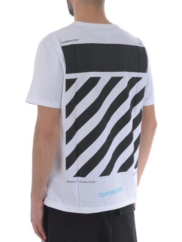 Temperature white slim T-shirt shop online: OFF-WHITE