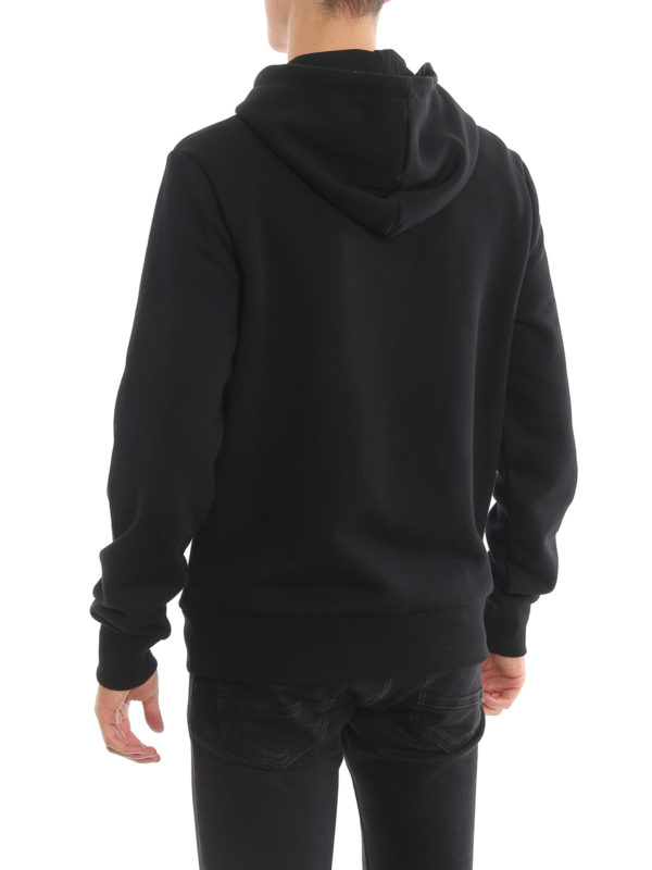 Terrycloth logo black hoodie shop online: MICHAEL KORS