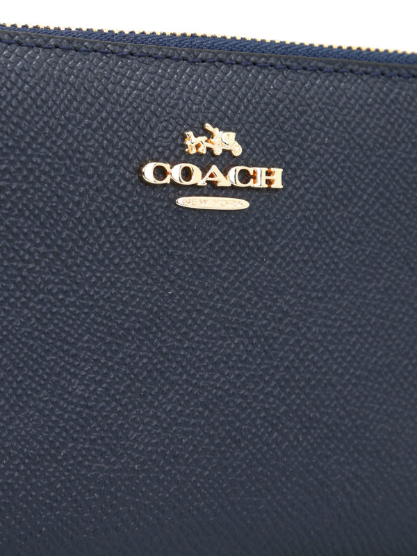 Textured leather wallet shop online: COACH
