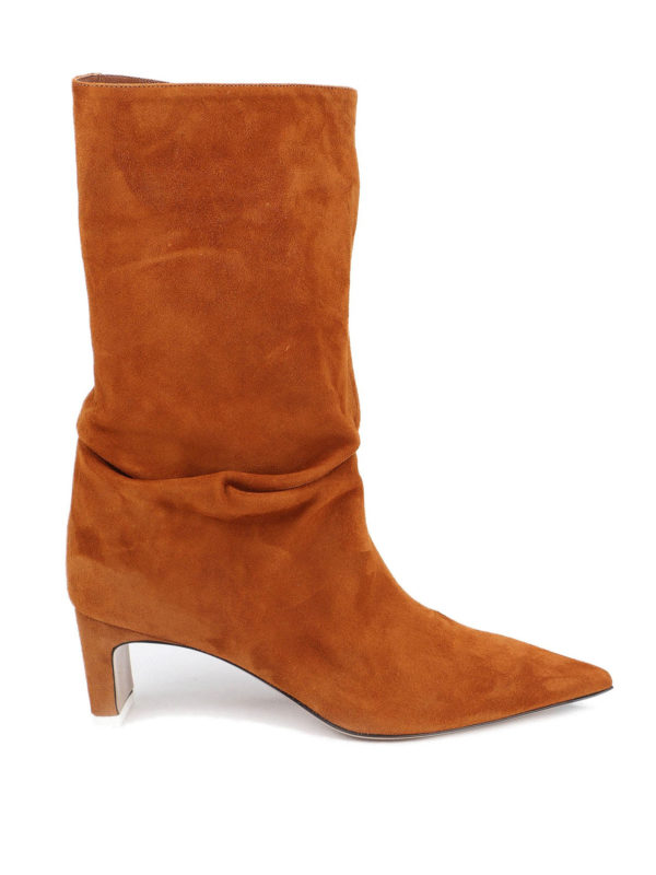 The Attico: ankle boots - Pointed toe suede boots