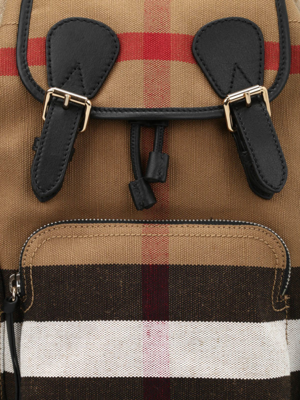 The Rucksack medium canvas backpack shop online: BURBERRY