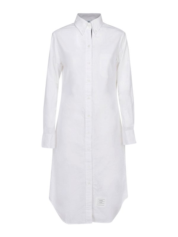 THOM BROWNE: Vestidos media pierna - Vestido Midi - Blanco