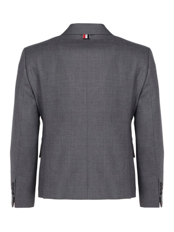THOM BROWNE: giacche blazer online - Blazer monopetto in lana mélange