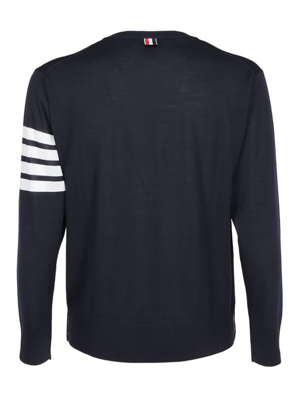 THOM BROWNE: Pull col rond online - Pull Col Rond - 4-Bar