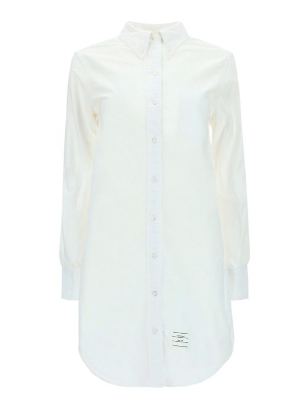 THOM BROWNE: short dresses - Cotton shirt dress