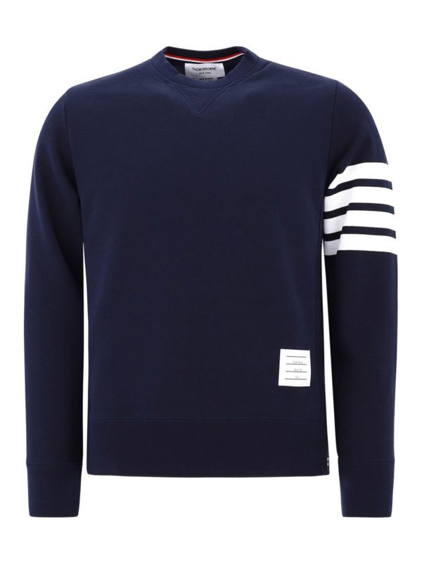 THOM BROWNE: Sweatshirts & Sweaters - Engineered 4-Bar sweatshirt