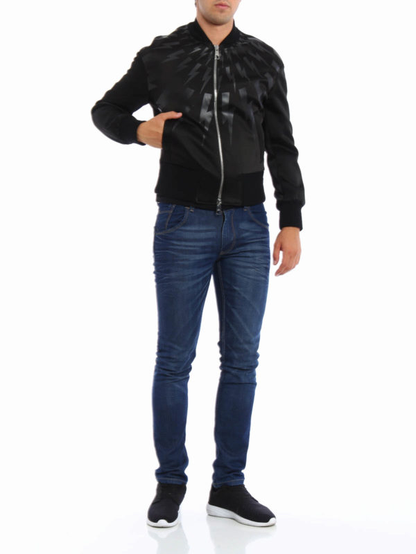 Thunderbolt detailed bomber jacket shop online: NEIL BARRETT