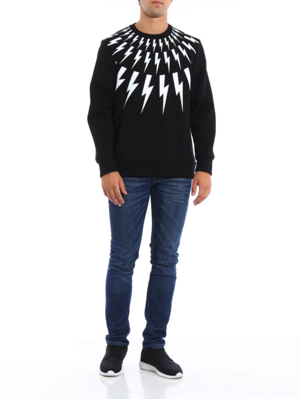 Thunderbolt sweatshirt shop online: NEIL BARRETT