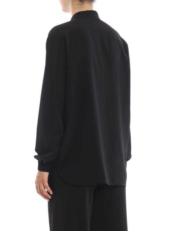 Tie neck silk blouse shop online: GIVENCHY