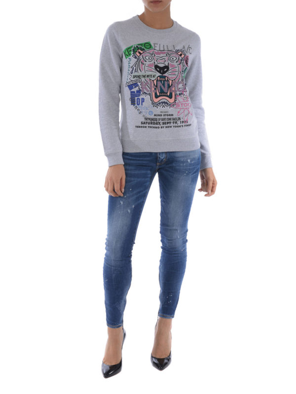 Sweat-Shirts Et Pulls Gris Clair shop online: KENZO