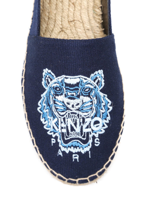 Tiger canvas espadrilles shop online: KENZO