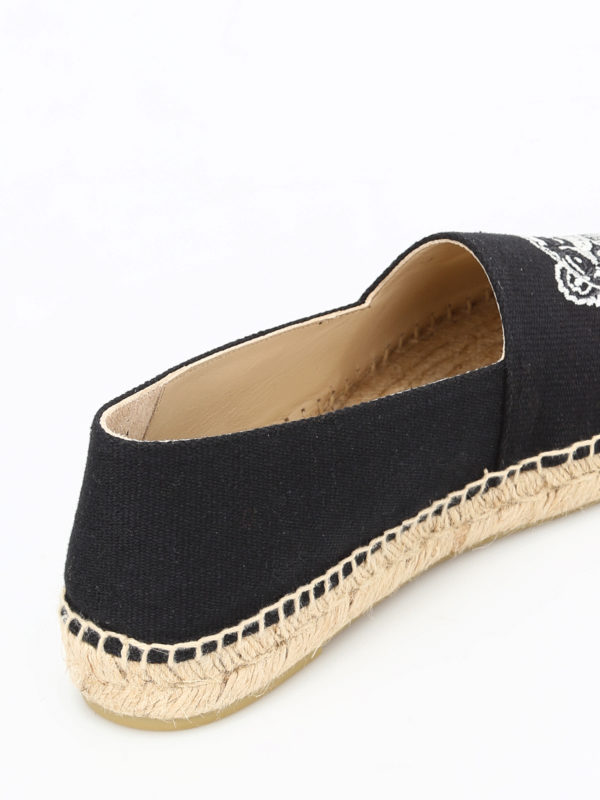Tiger canvas espadrilles shop online: KENZO